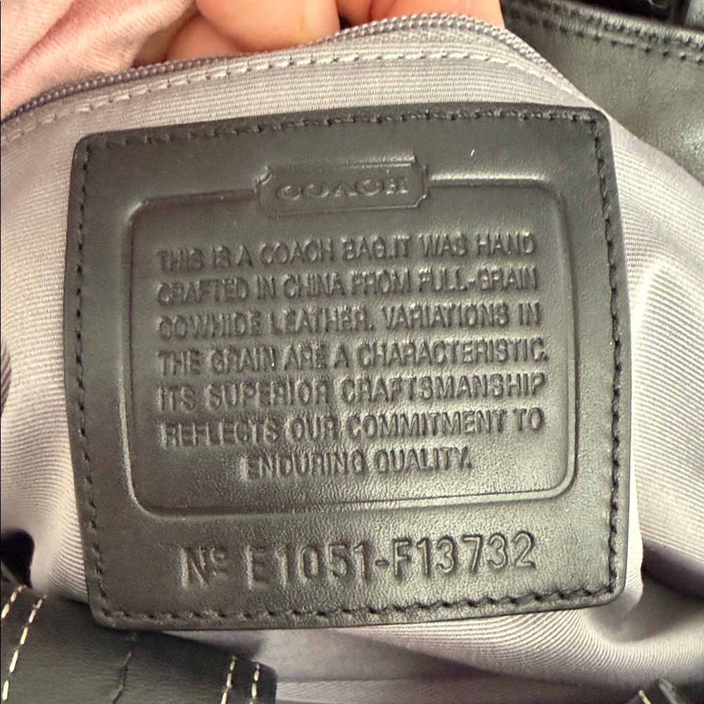 Coach Black Leather Shoulder Bag - Picture 9 of 11